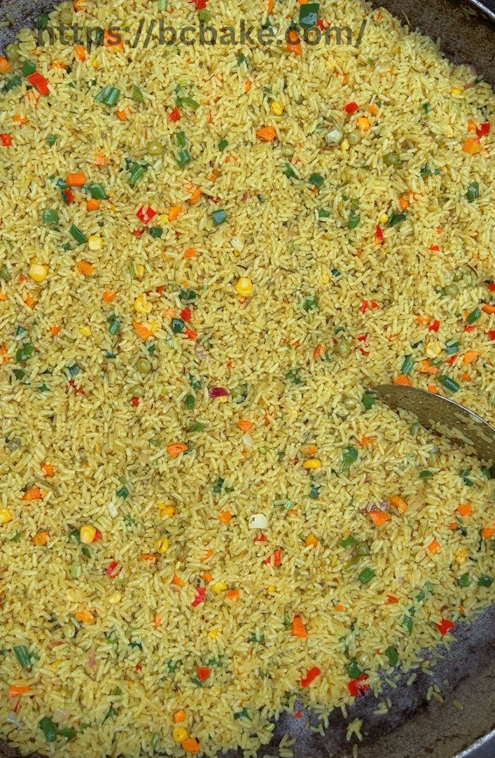 A pot of delicious fried rice.