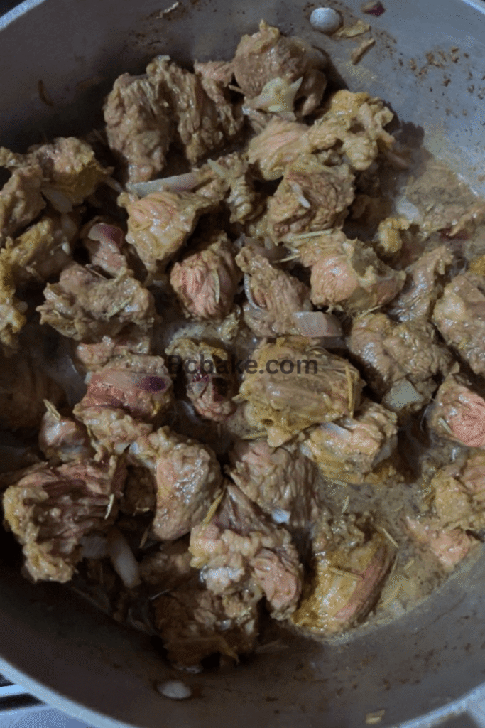 Boil the Marinated beef