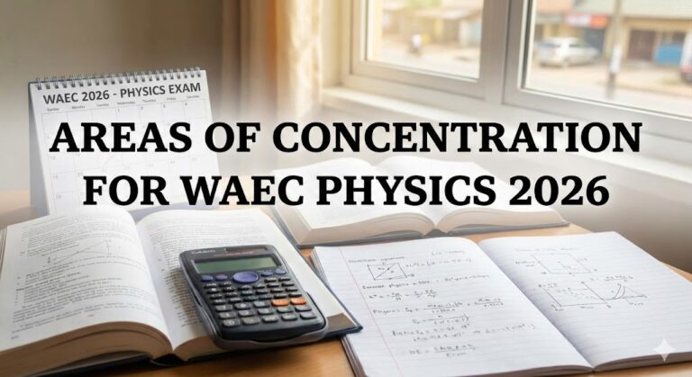 Areas of Concentration for WAEC Physics 2026